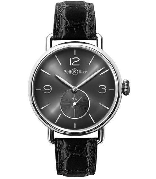 Bell & Ross Vintage Mens Watch Replica WW1 Argentium Ruthenium